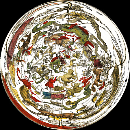 Celestial Map by Cellarius - The North Pole Centered -